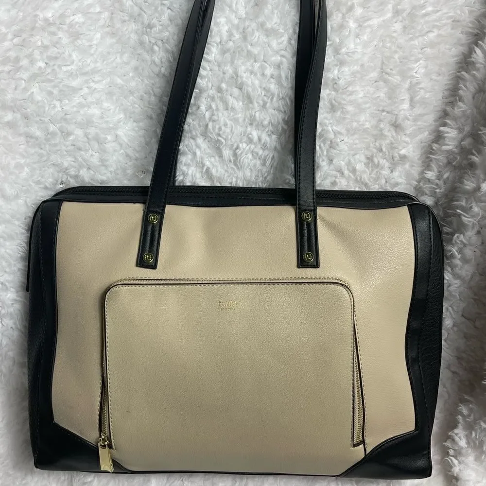 Tutilo New York black & White multi function large laptop bag